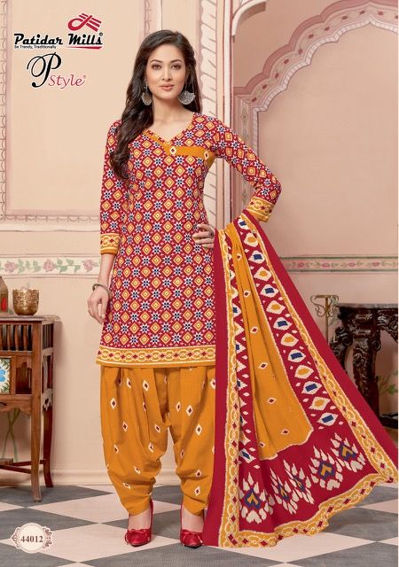Patidar P Style 44 Regular Wear Printed Cotton Dress Material Collection